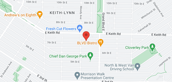 map of 618 E 7TH STREET
